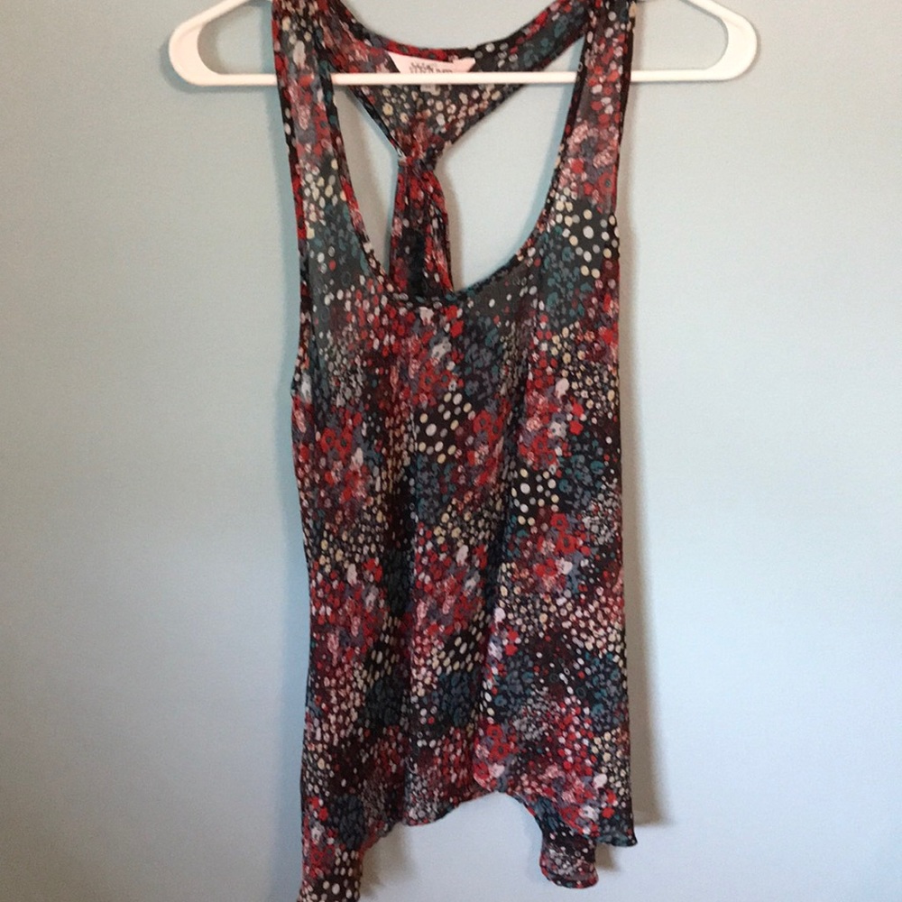 Sheer Floral Layering Tank by Tramp. Size Medium